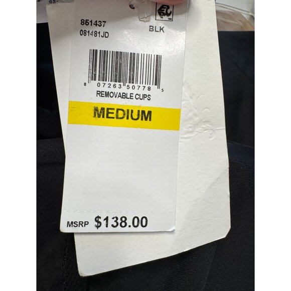 Becca One Piece Swimsuit Size Medium Black Padded Adjustable Lace Back NWT $138 - Picture 6 of 11